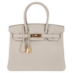 Hermes Birkin 30 Gold Bag Barenia Faubourg Gold Hardware