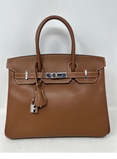 Hermes Birkin 30 Gold Bag