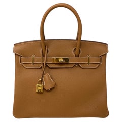 Hermes Birkin 30 Gold Bag 