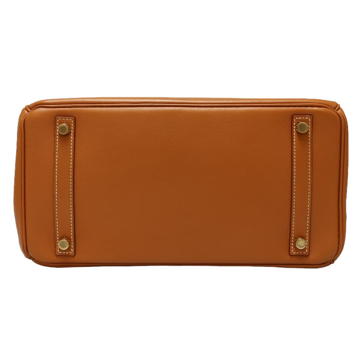 Hermès Birkin 30 in pelle oro swift in vendita 1