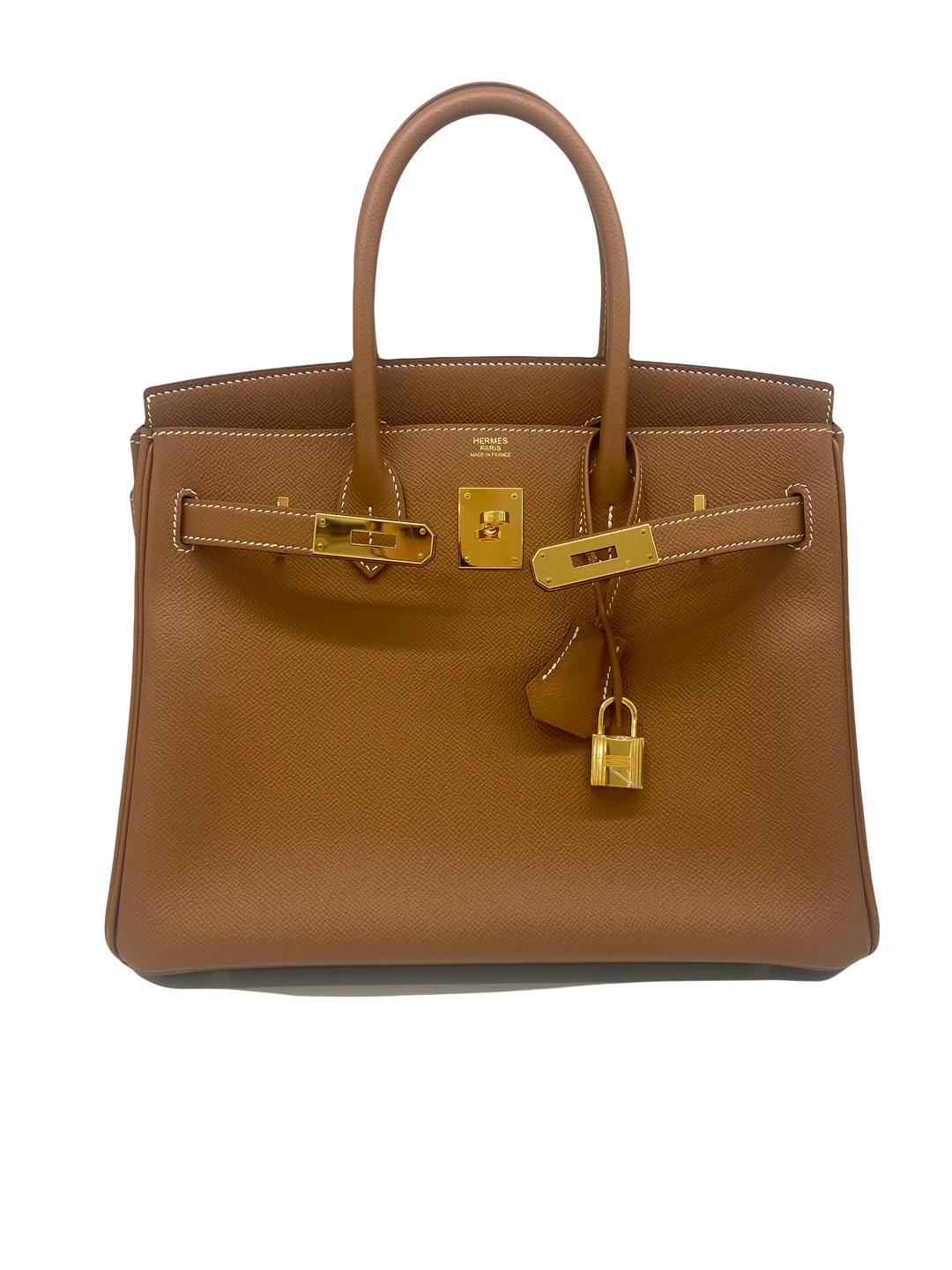 Hermes Birkin 30 Gold GHW 2018 In Good Condition For Sale In Double Bay, AU