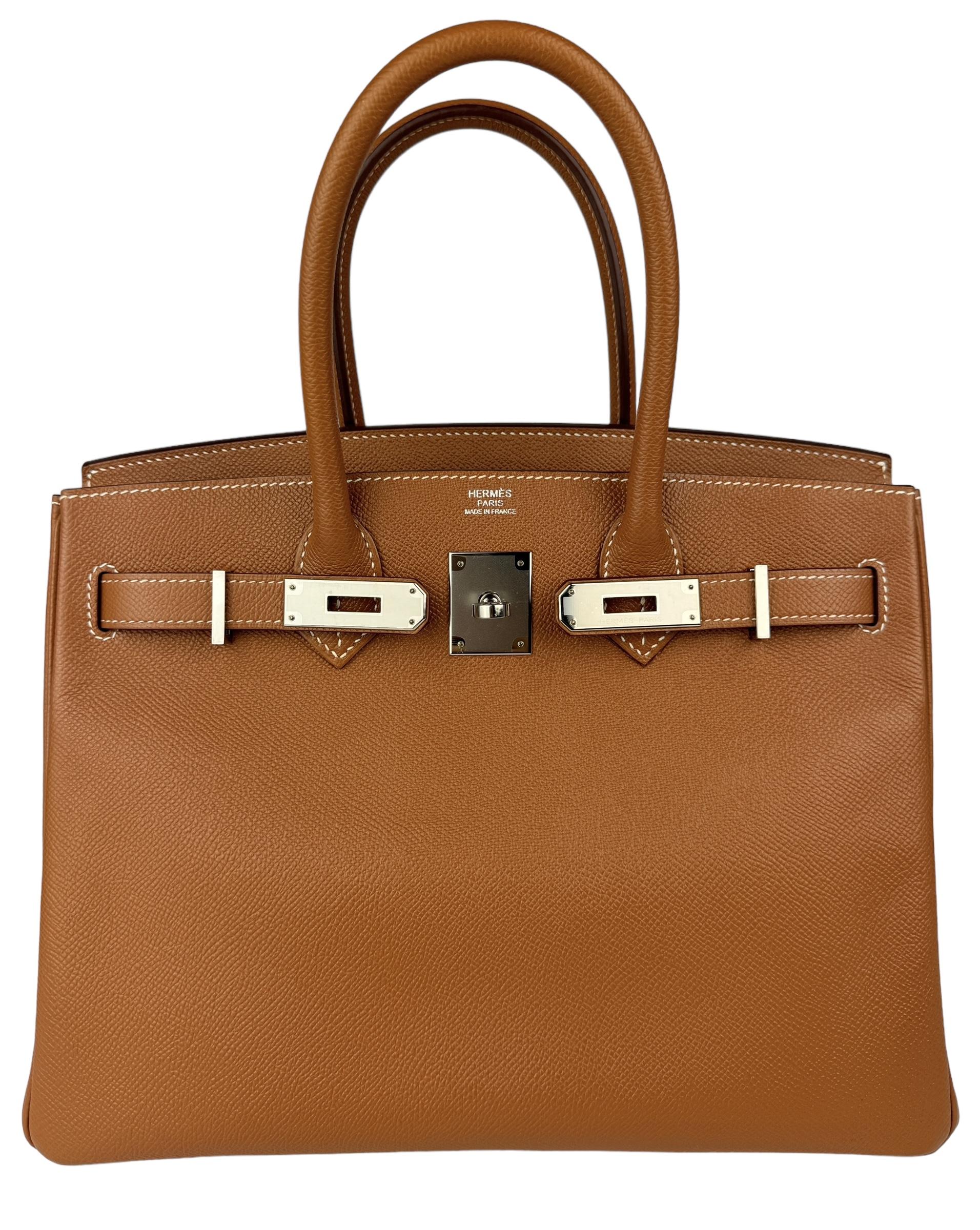 Hermes Birkin 30 Gold Tan Camel Epsom Leather Palladium Hardware 1