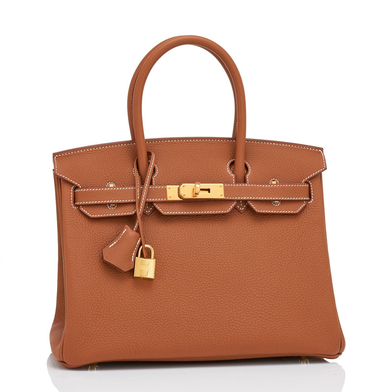 Hermes Birkin 30 Oro Tan Togo Borsa con Hardware Oro con Timbro, 2024 In condizioni Nuovo in vendita a New York, NY