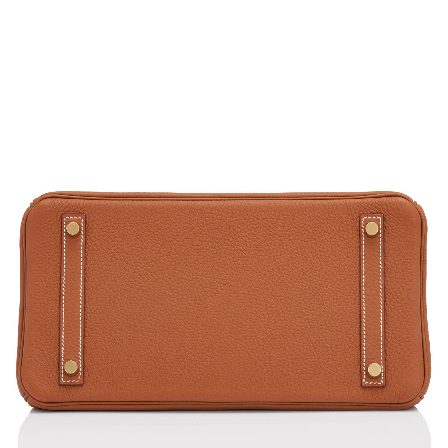 Hermes Birkin 30 Oro Tan Togo Borsa con Hardware Oro con Timbro, 2024 in vendita 3