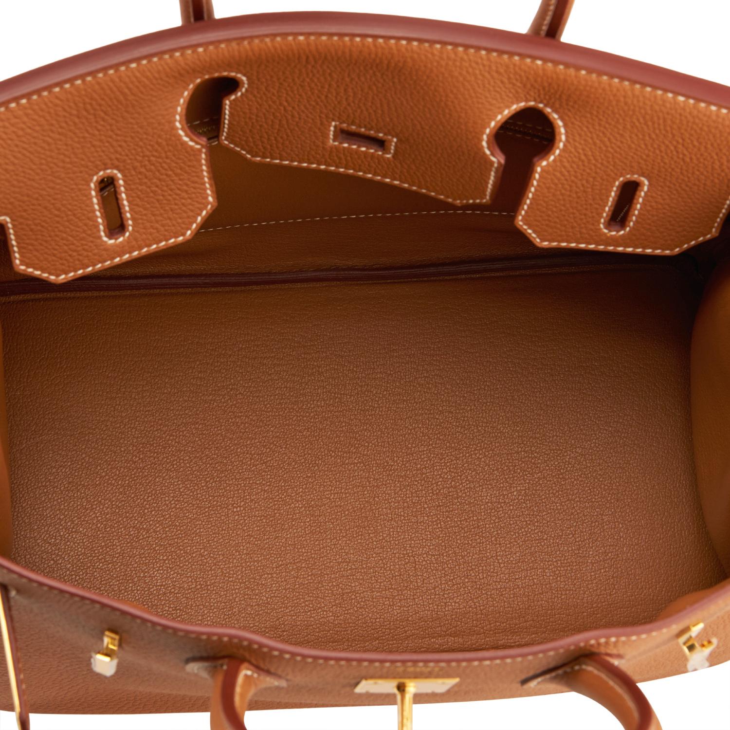 Hermes Birkin 30 Oro Tan Togo Borsa con Hardware Oro con Timbro, 2024 in vendita 4