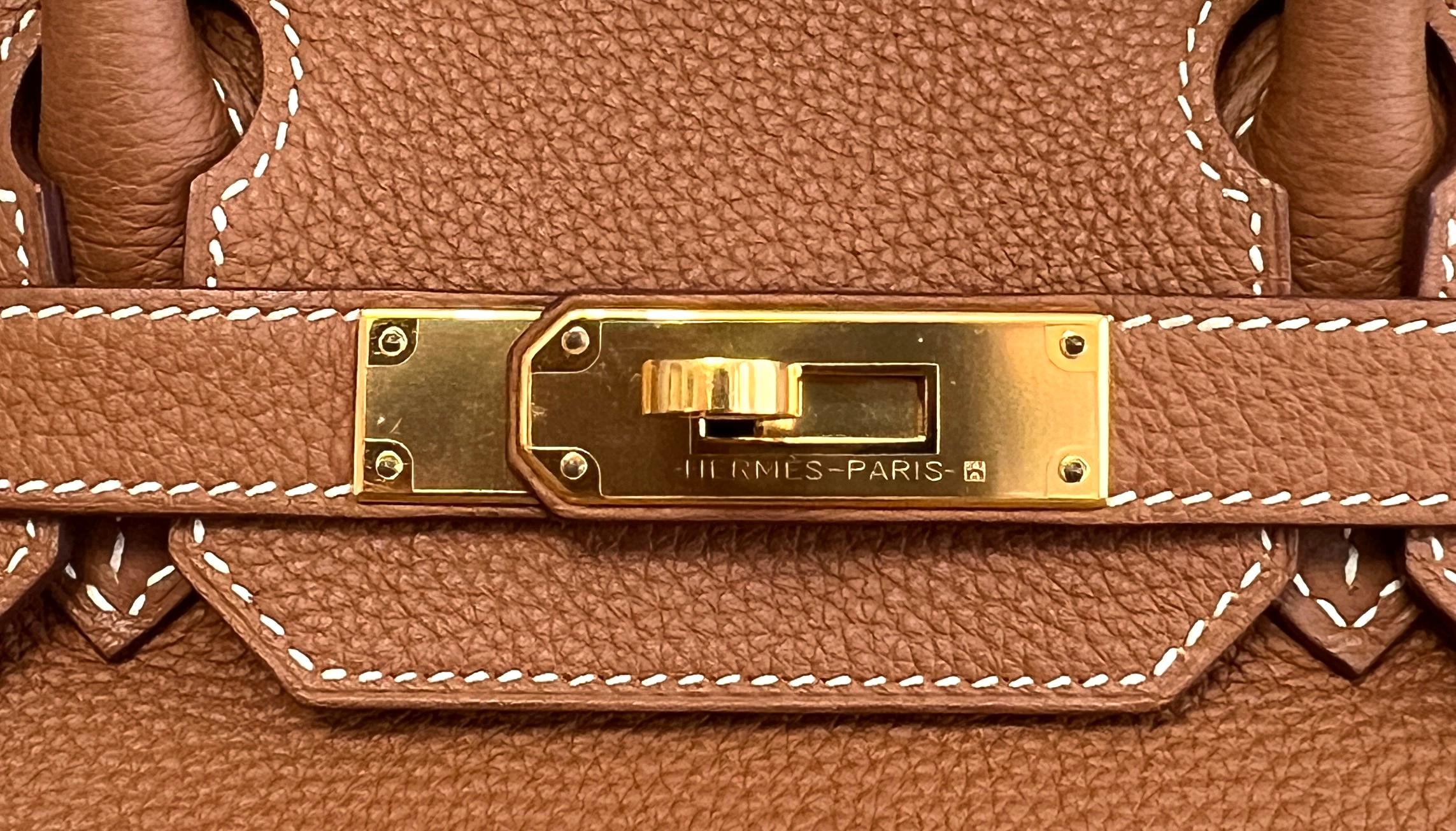 Hermes Birkin 30 Gold Tan Togo Leather Gold Hardware 1