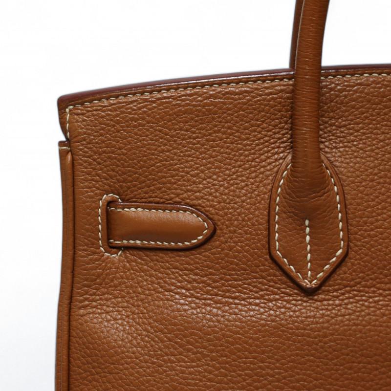 Hermes Birkin 30 Gold Taurillon Leather For Sale 5