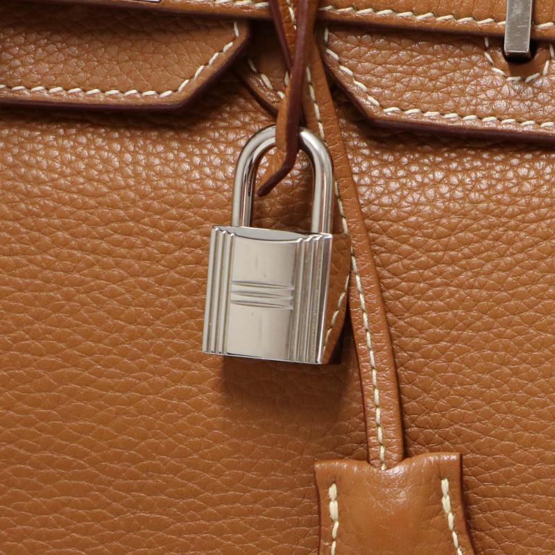 Hermes Birkin 30 Gold Taurillon Leather For Sale 7