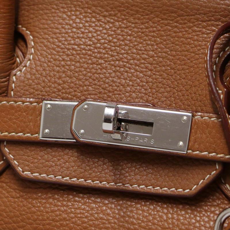 Hermes Birkin 30 Gold Taurillon Leather For Sale 8