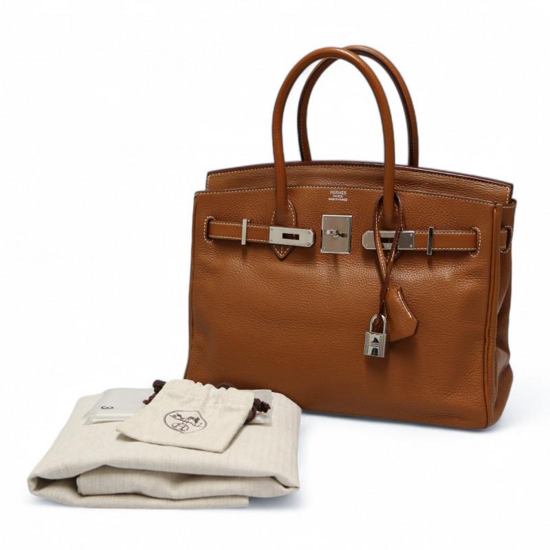 Hermes Birkin 30 Gold Taurillon Leather For Sale 9