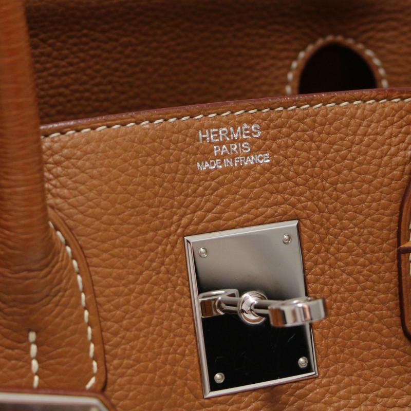 Hermes Birkin 30 Gold Taurillon Leather For Sale 4