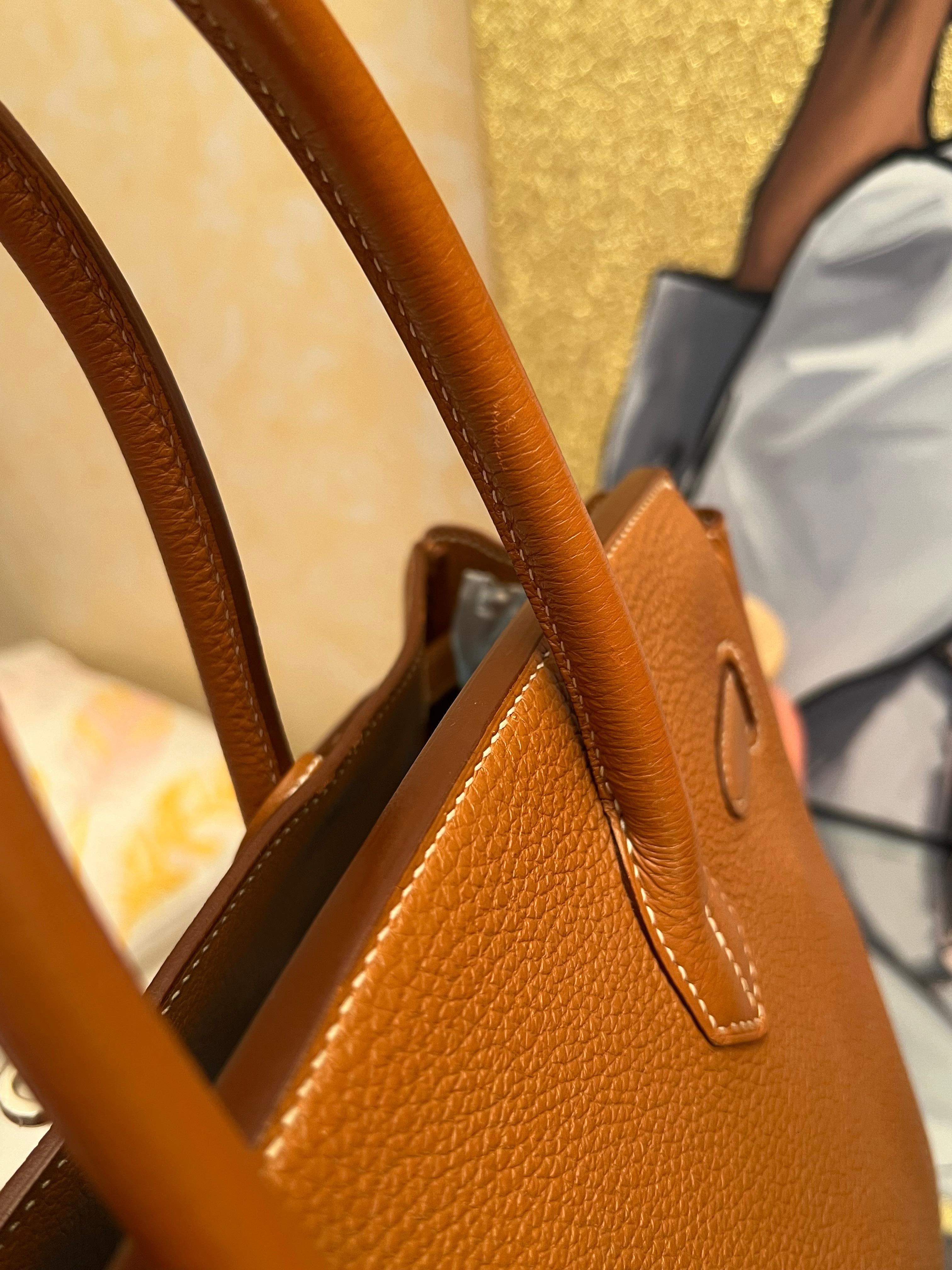Hermes Birkin 30 Gold togo bag avec PHW en vente 7