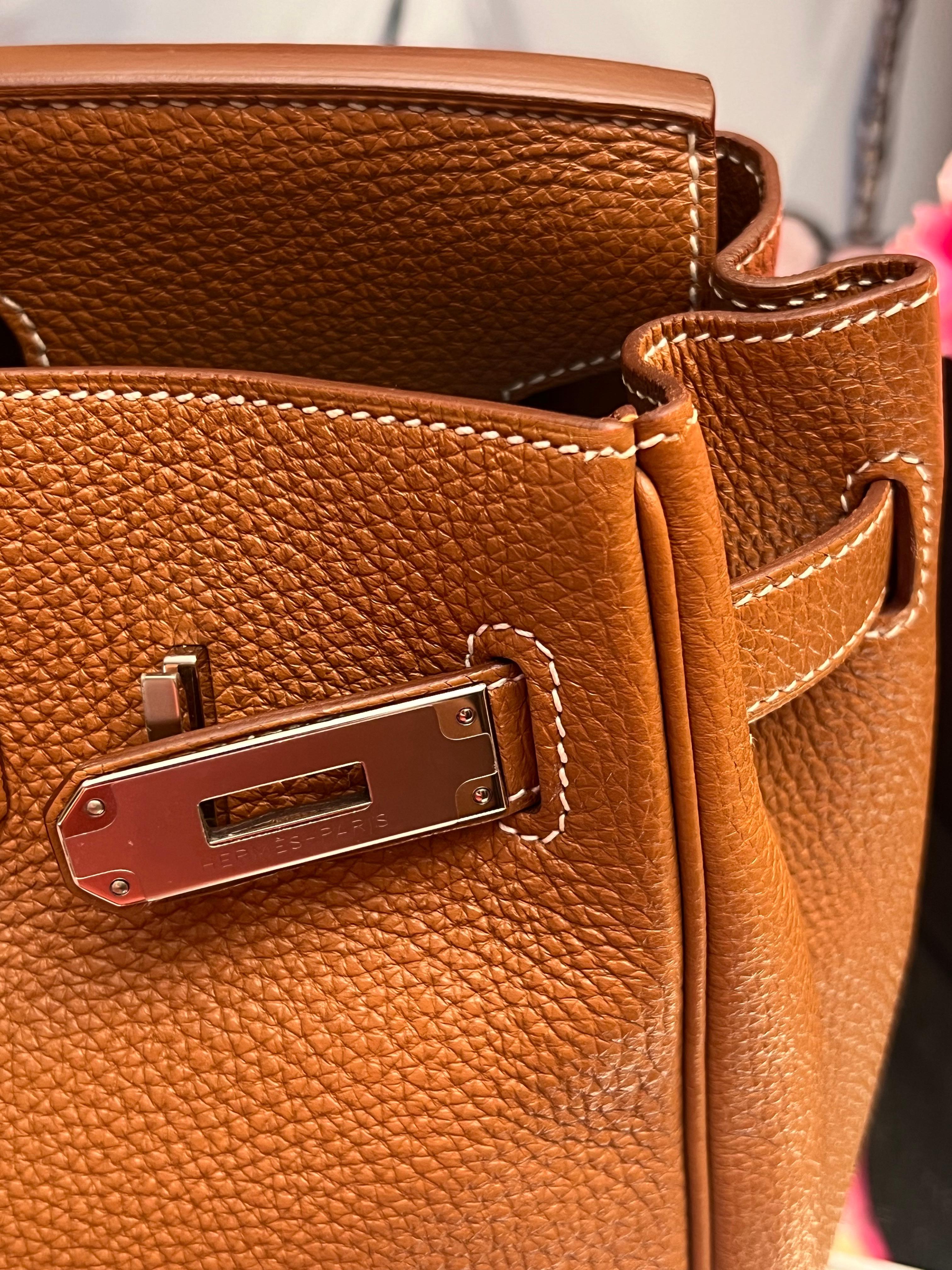 Hermes Birkin 30 Gold togo bag avec PHW en vente 9