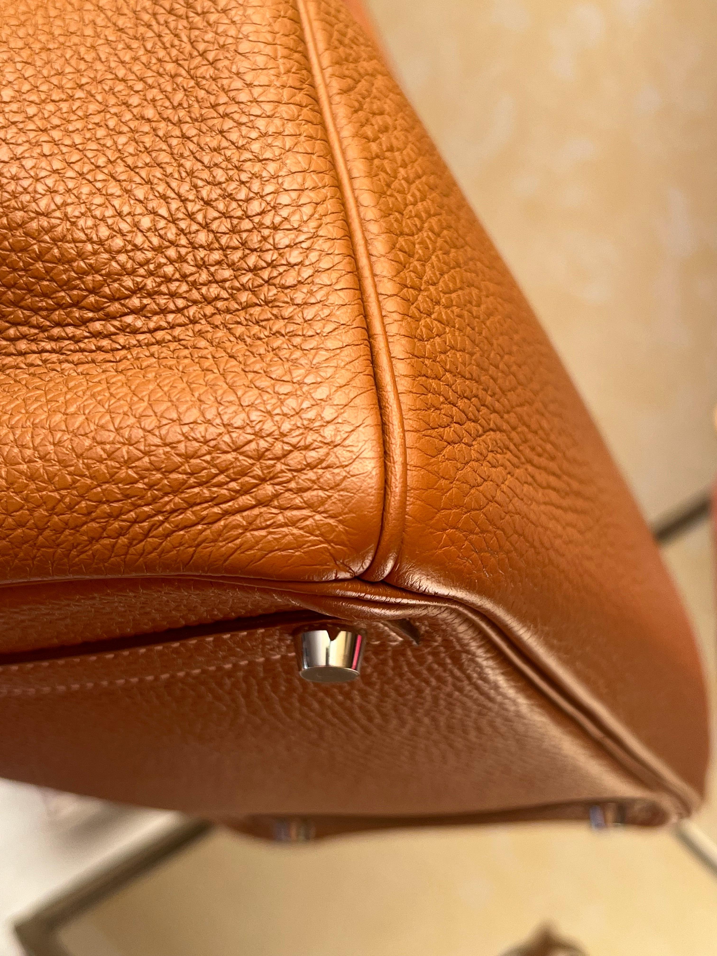 Hermes Birkin 30 Gold togo bag avec PHW en vente 14