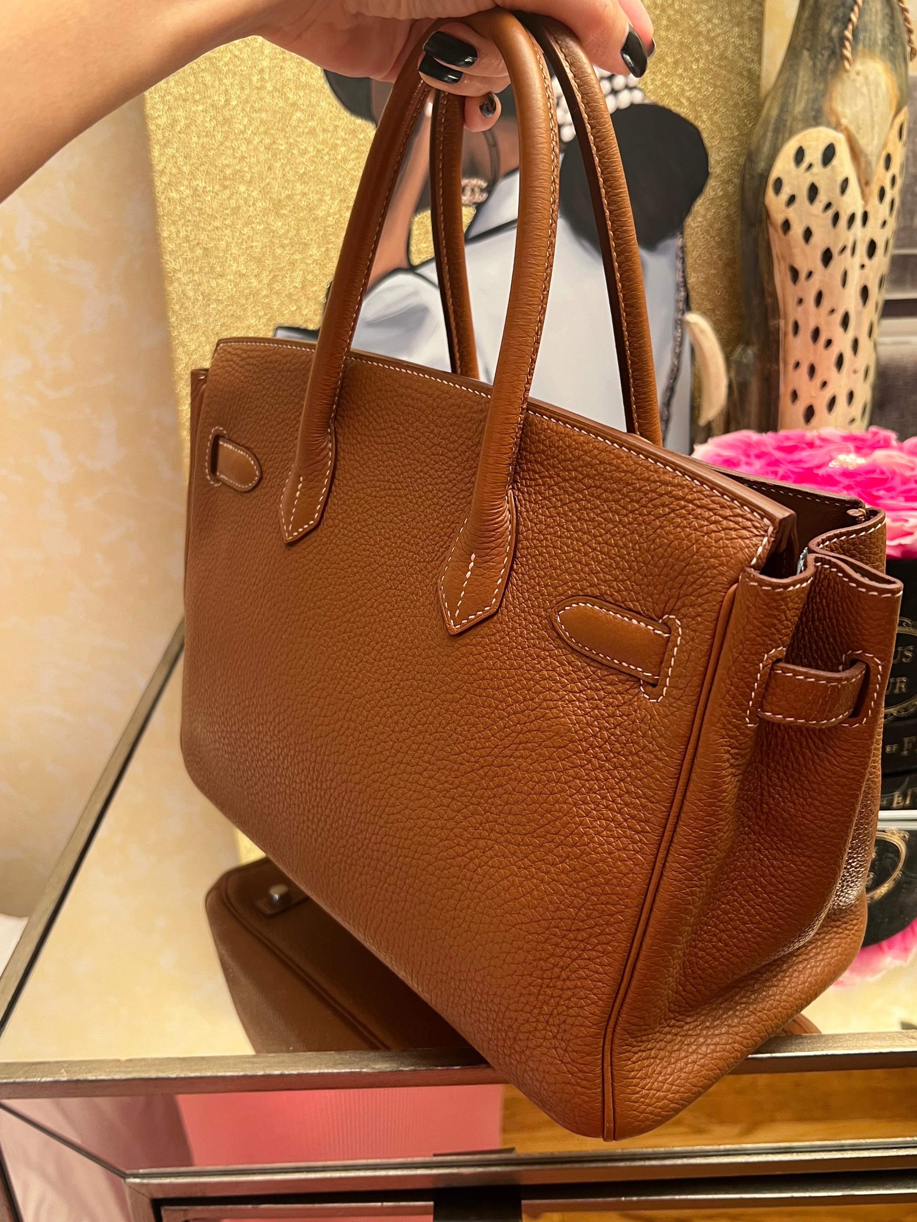Hermes Birkin 30 Gold togo bag avec PHW en vente 4