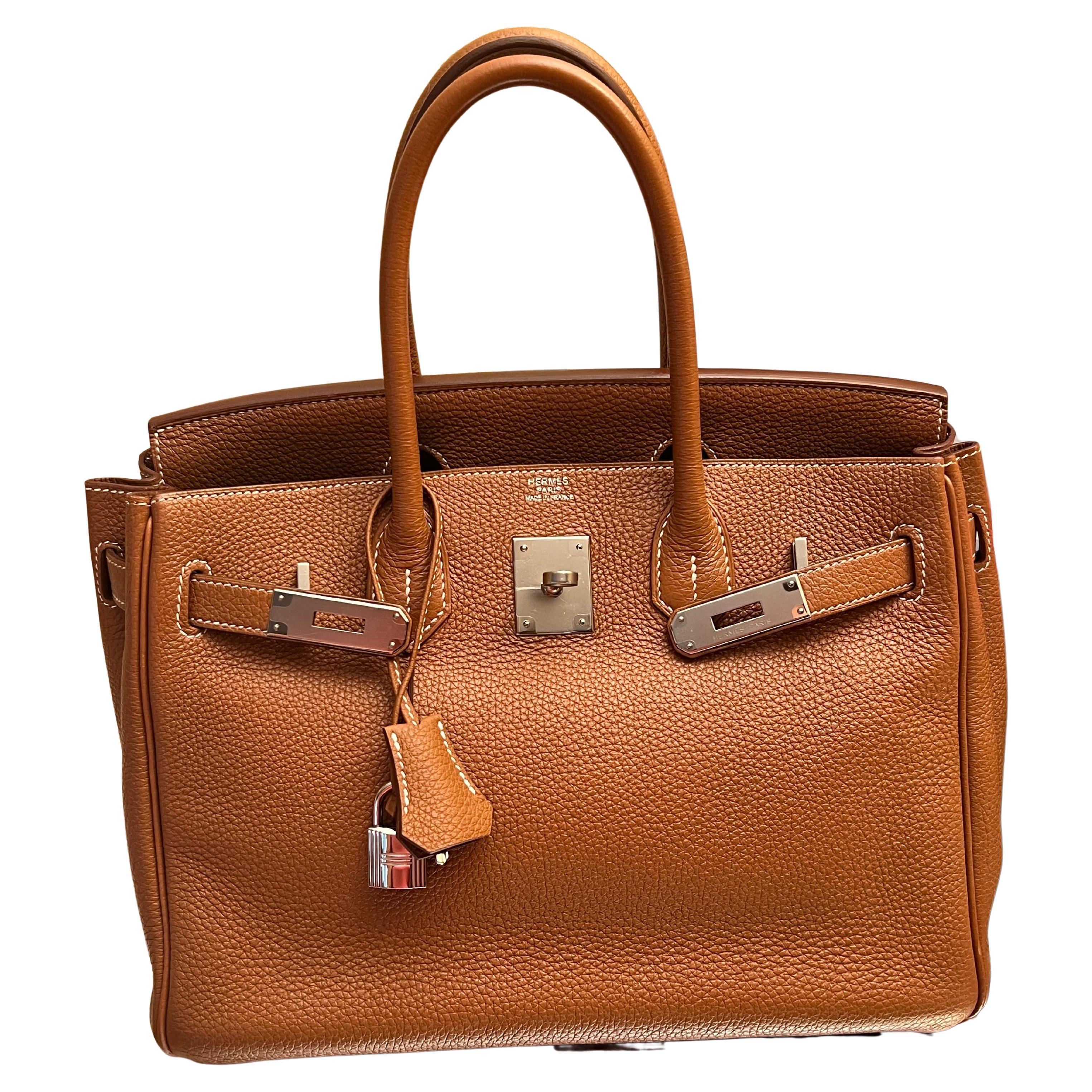 Hermes Birkin 30 Gold togo bag avec PHW en vente