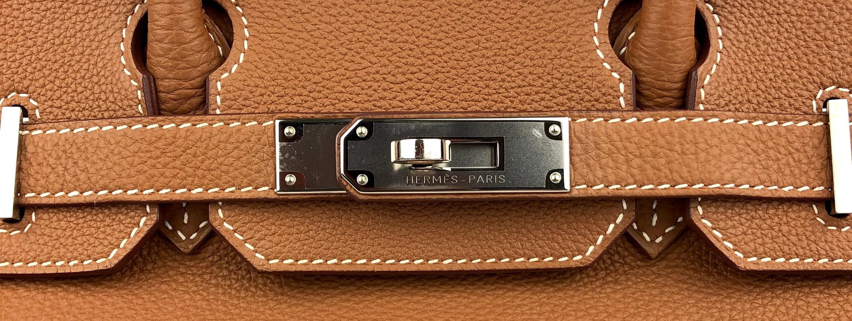 Hermes Birkin 30 Gold Togo Leather Palladium Hardware In Excellent Condition In Miami, FL