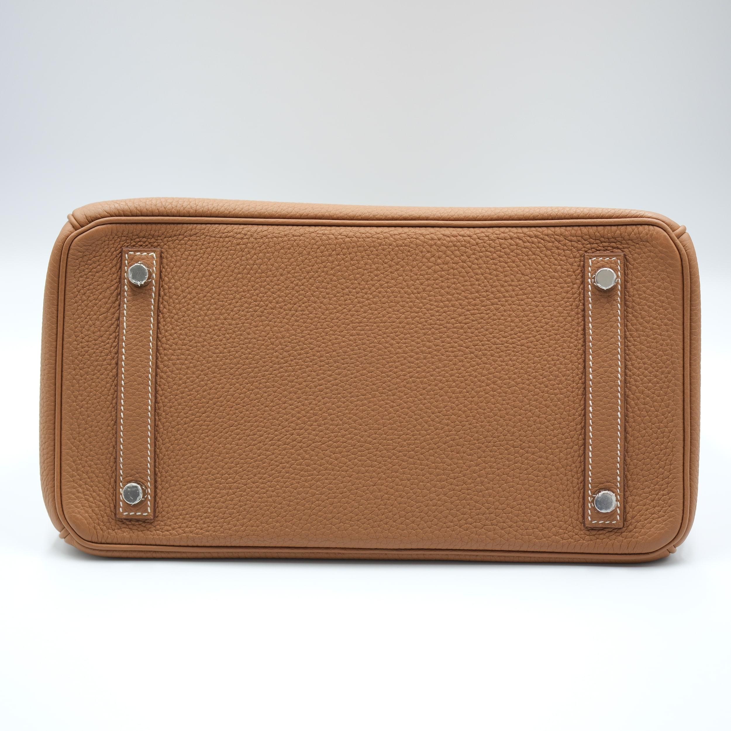 Hermes Birkin 30 Gold Togo, avec accessoires en palladium Excellent état - En vente à North Miami Beach, FL