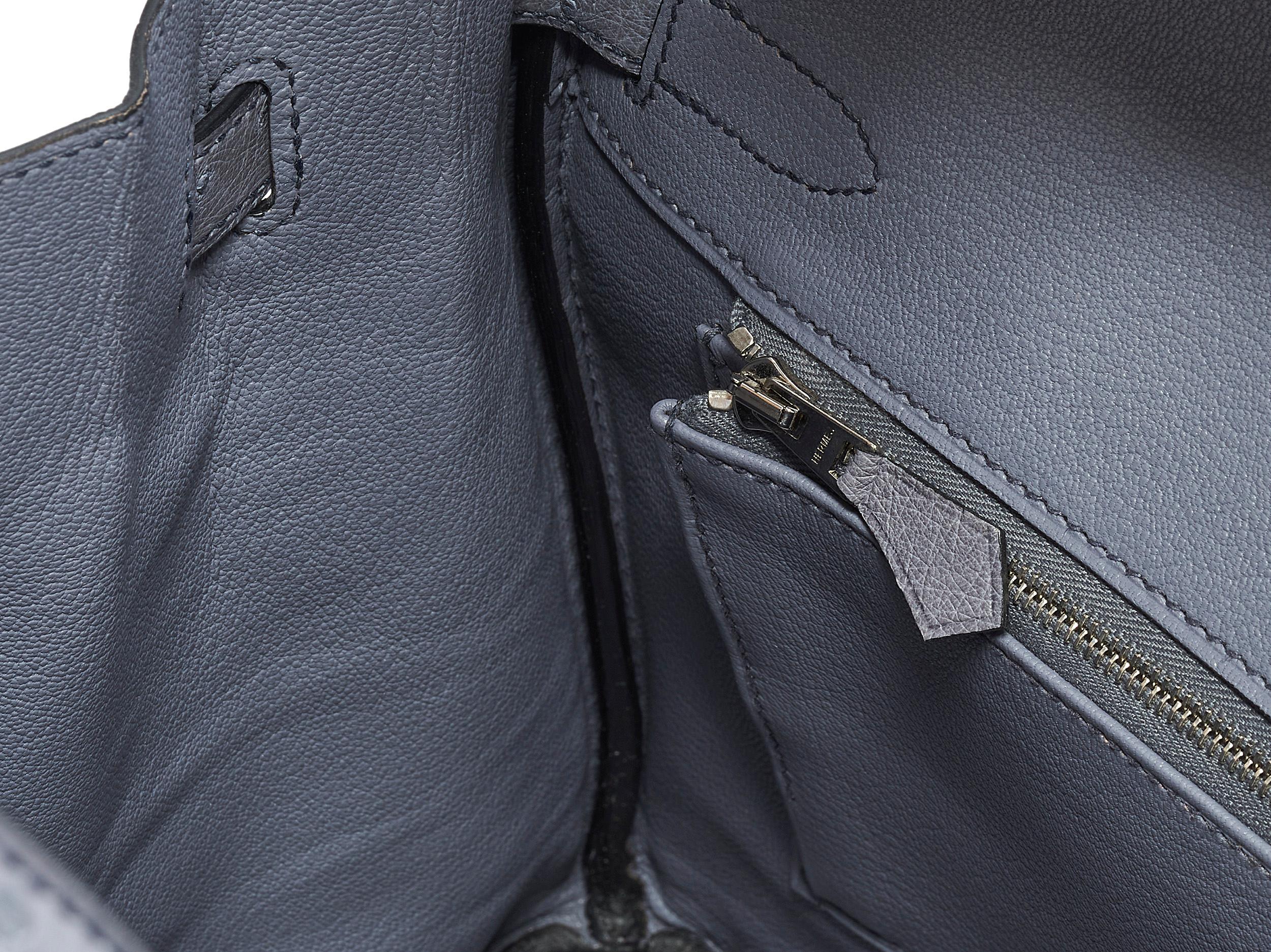 Hermès Birkin 30 Gris Agathe Ostrich Palladium Hardware For Sale 2