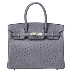 Hermès Birkin 30 Gris Agathe Ostrich Palladium Hardware