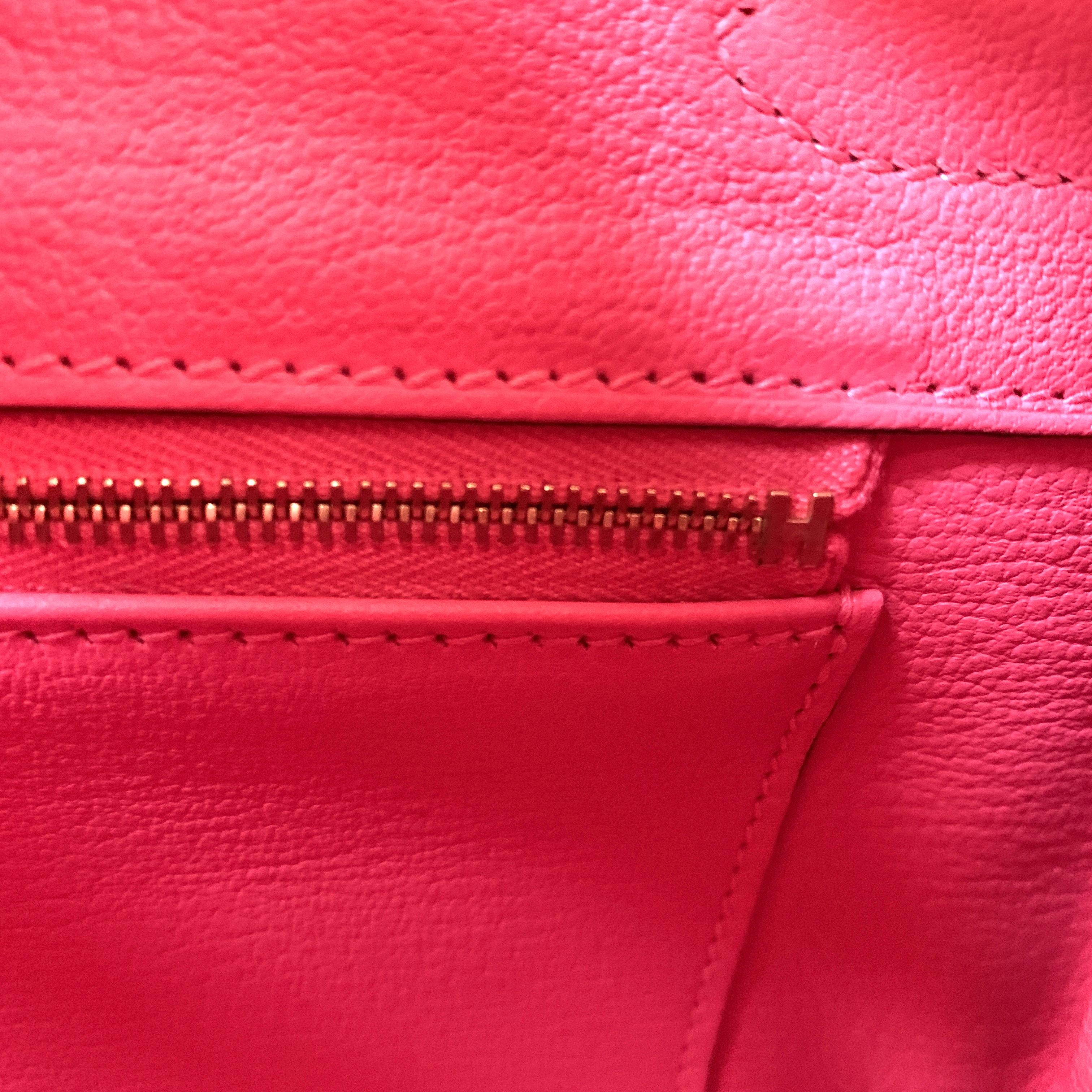 Hermes Birkin 30 Gris Asphalt Rose Azalee Epsom Handbag In New Condition In West Chester, PA