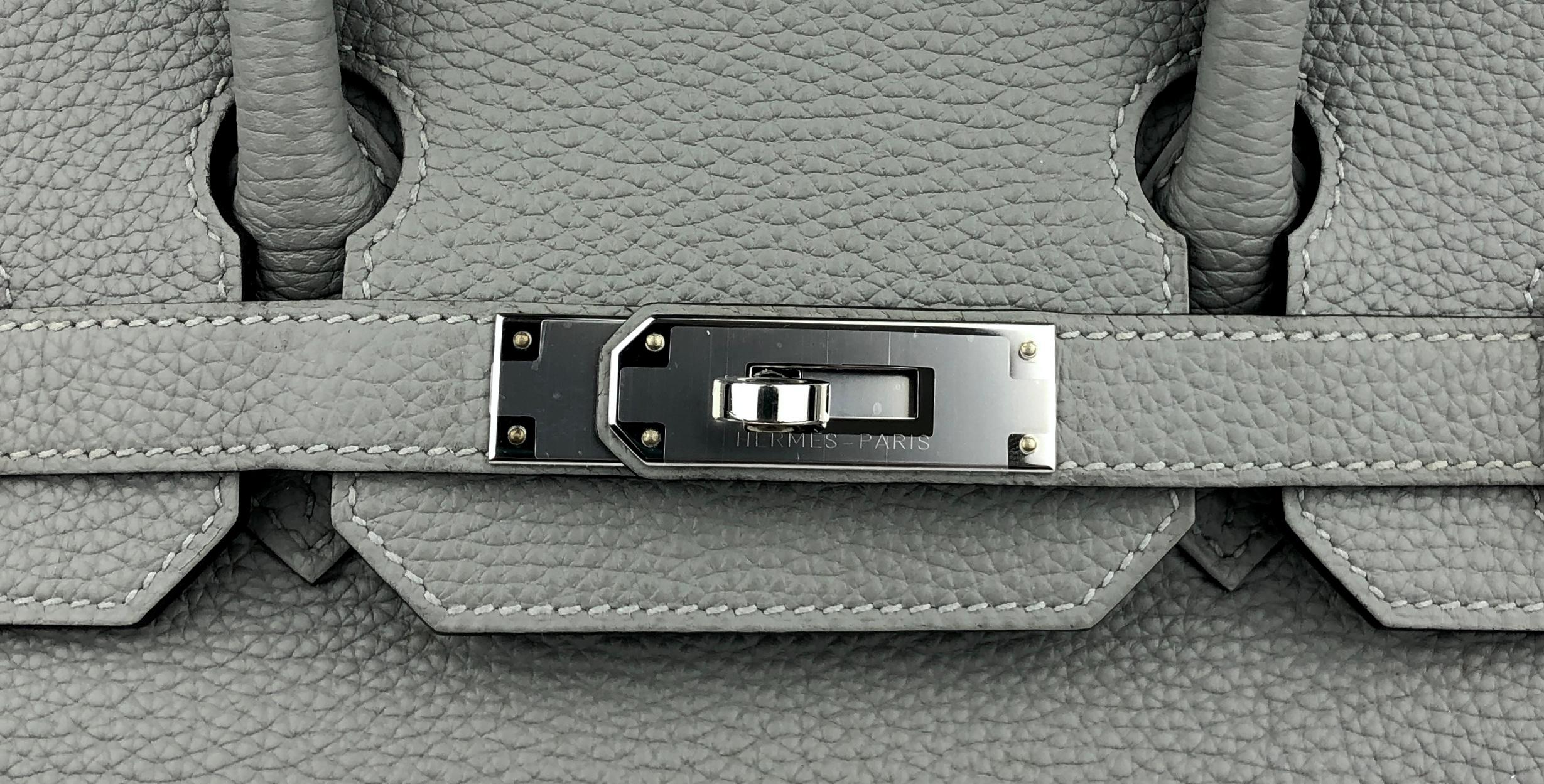 Hermes Birkin 30 Gris Mouette Gray Grey Togo Leather Palladium Hardware 1