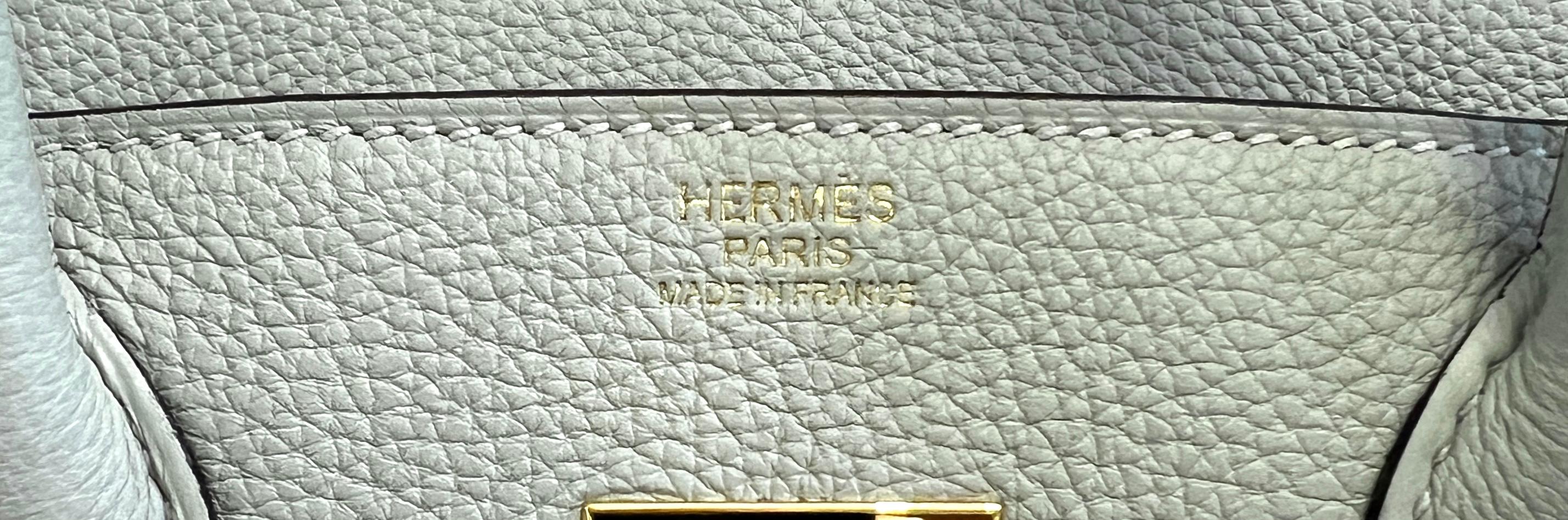Hermès - Sac Birkin 30 gris Neve cuir Togo finitions métalliques dorées, état neuf 2023 2