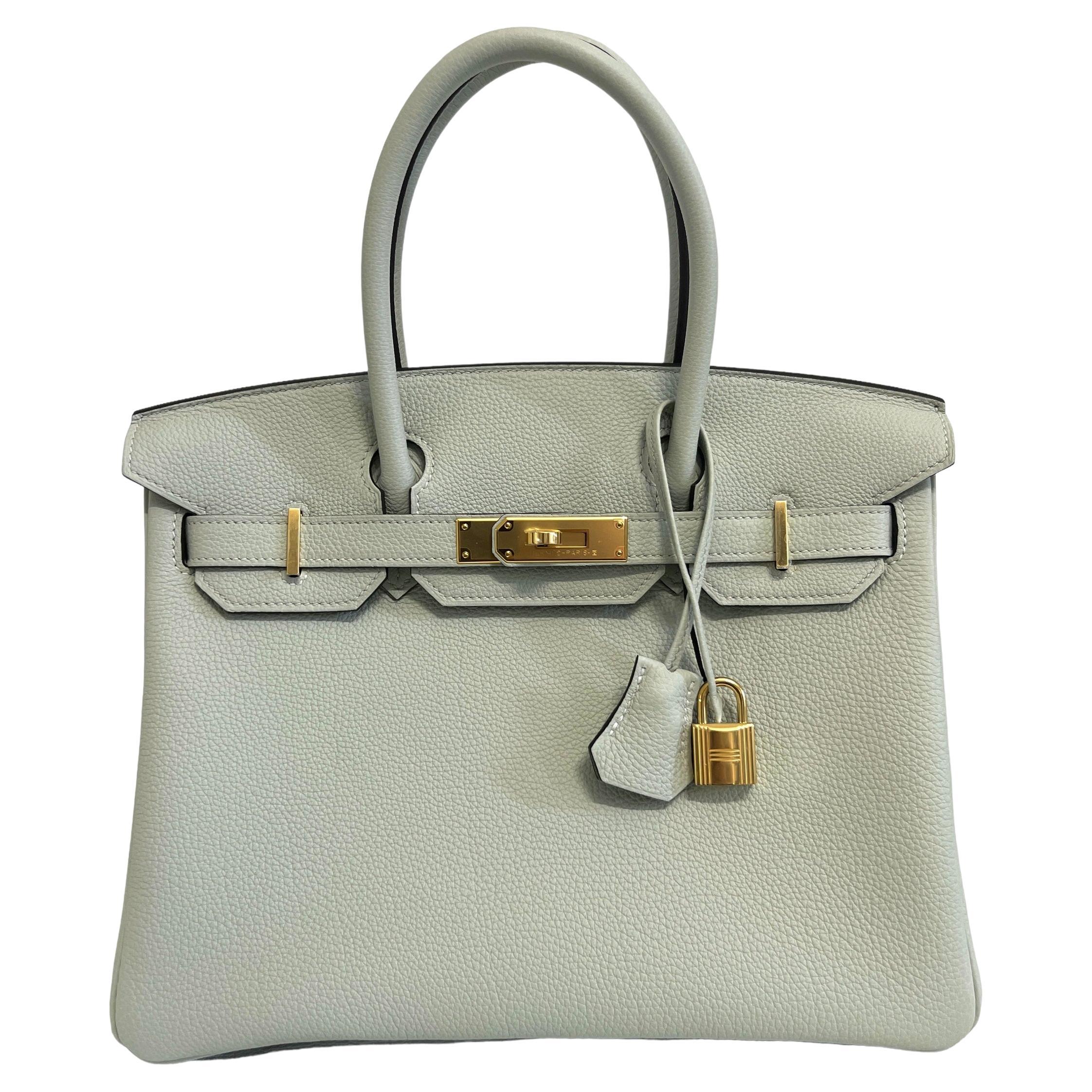 Hermes Birkin 30cm Gris Perle Togo Bag Gold Hardware Pearl Gray For Sale at  1stDibs