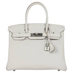 Hermès Birkin 30 Gris Pale Togo Leather With Palladium Hardware Handbag