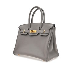 Hermes Gris Asphalte Birkin 30 Togo Gold Hardware