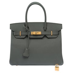 Hermès 2020 Birkin 30 Vert Amande Epsom Leather Handbag for Women