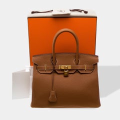 Hermès Birkin 30 Handbag Gold