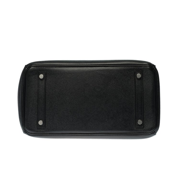 Hermès Birkin 30 handbag in black epsom leather and silver Palladium hardware 5