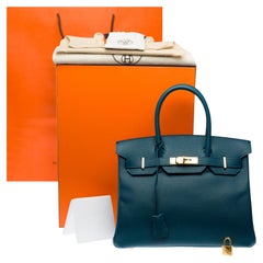 Hermes Birkin 30 Handtasche aus Bleu Colvert Epsom Calf Leder, GHW