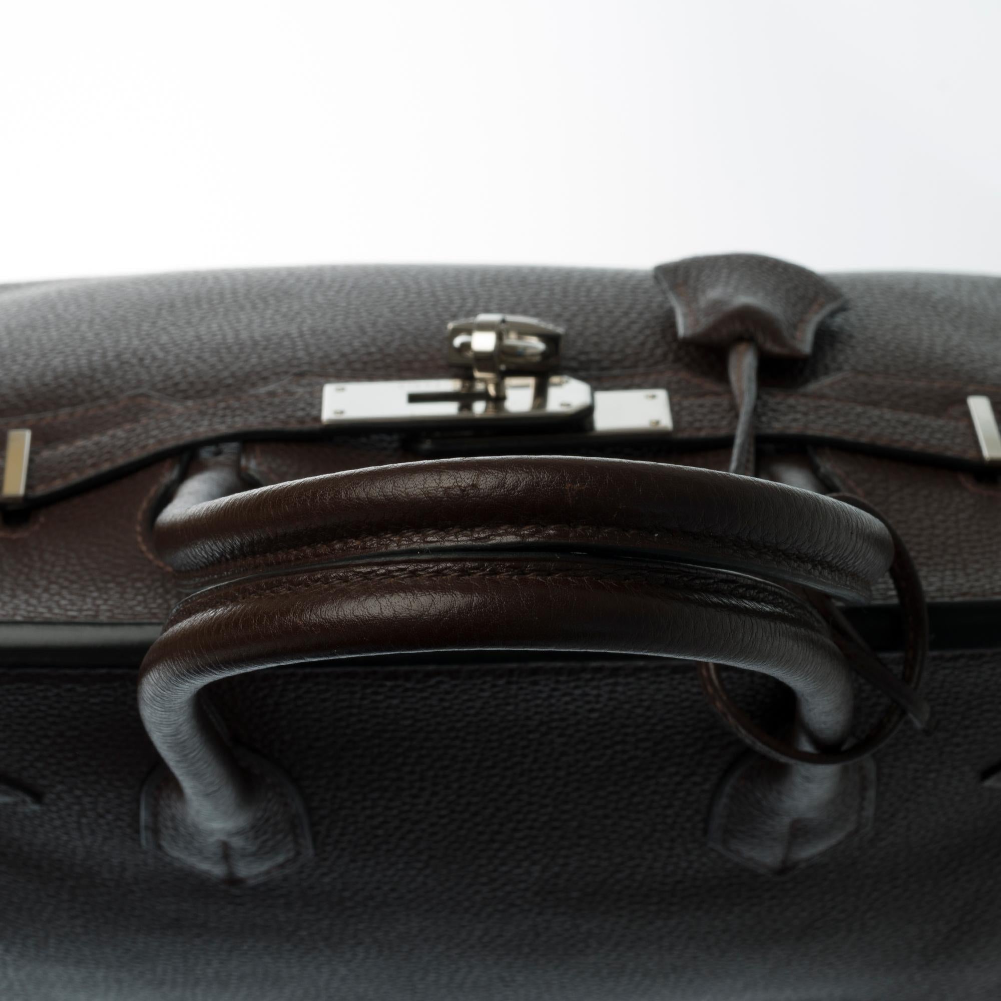 Hermès Birkin 30 handbag in Brown Togo leather, silver Palladium hardware 2