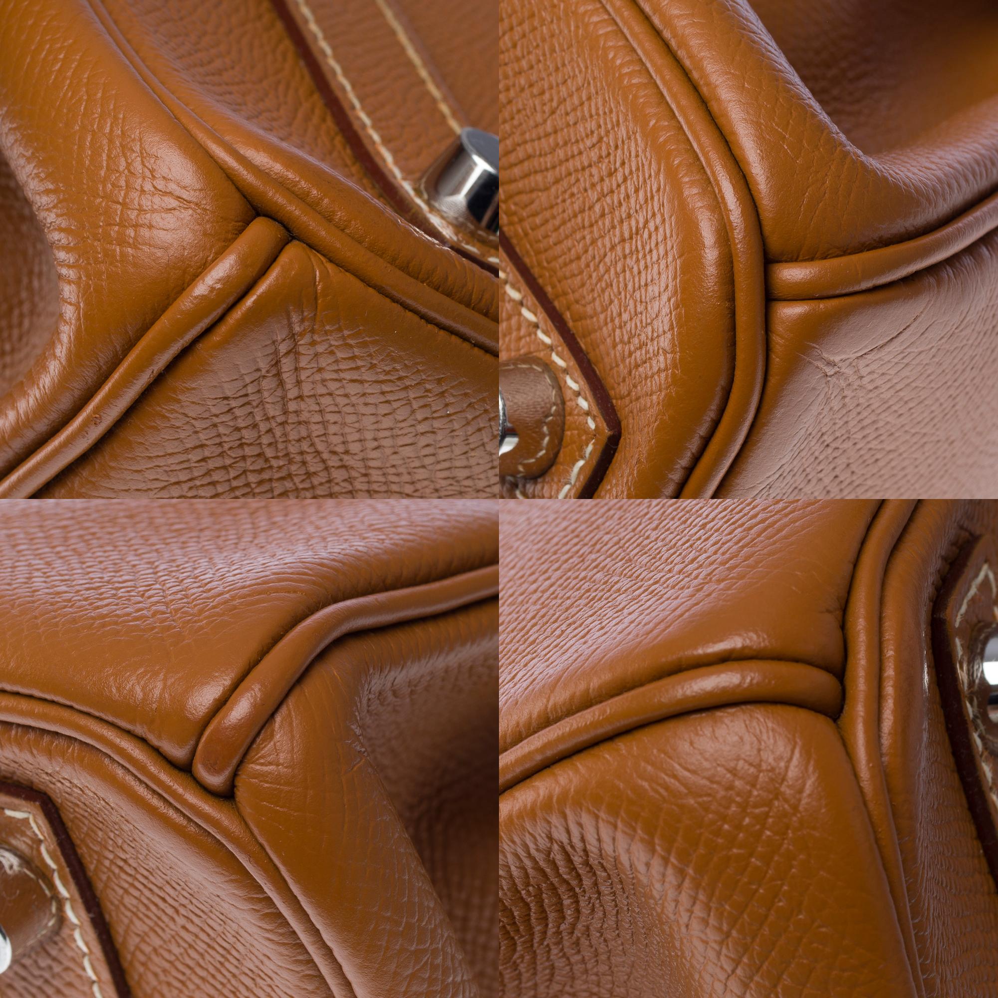 Hermes Birkin 30 handbag in Gold (Camel) Epsom calf leather, PHW For Sale 8