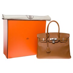 Bolso Hermes Birkin 30 de piel de becerro Epsom dorada (camel), PHW