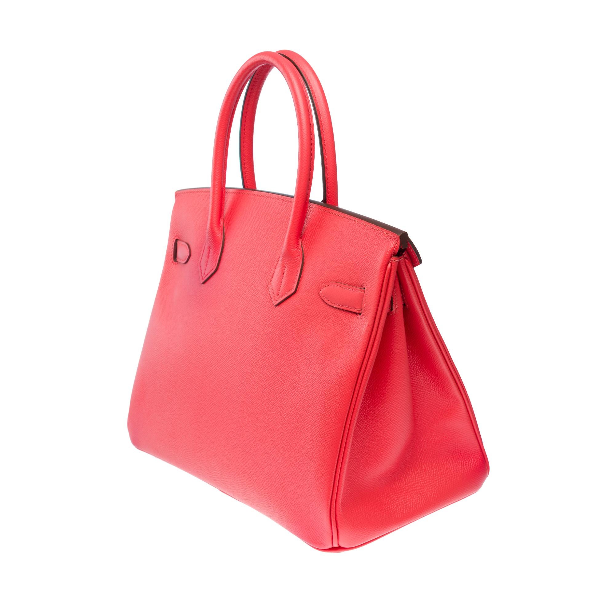 Hermes Birkin 30 handbag in Jaïpur Pink Epsom Calf leather, GHW 2