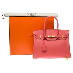 Hermes Birkin 30 handbag in Rose Crevette Epsom Calf leather, GHW