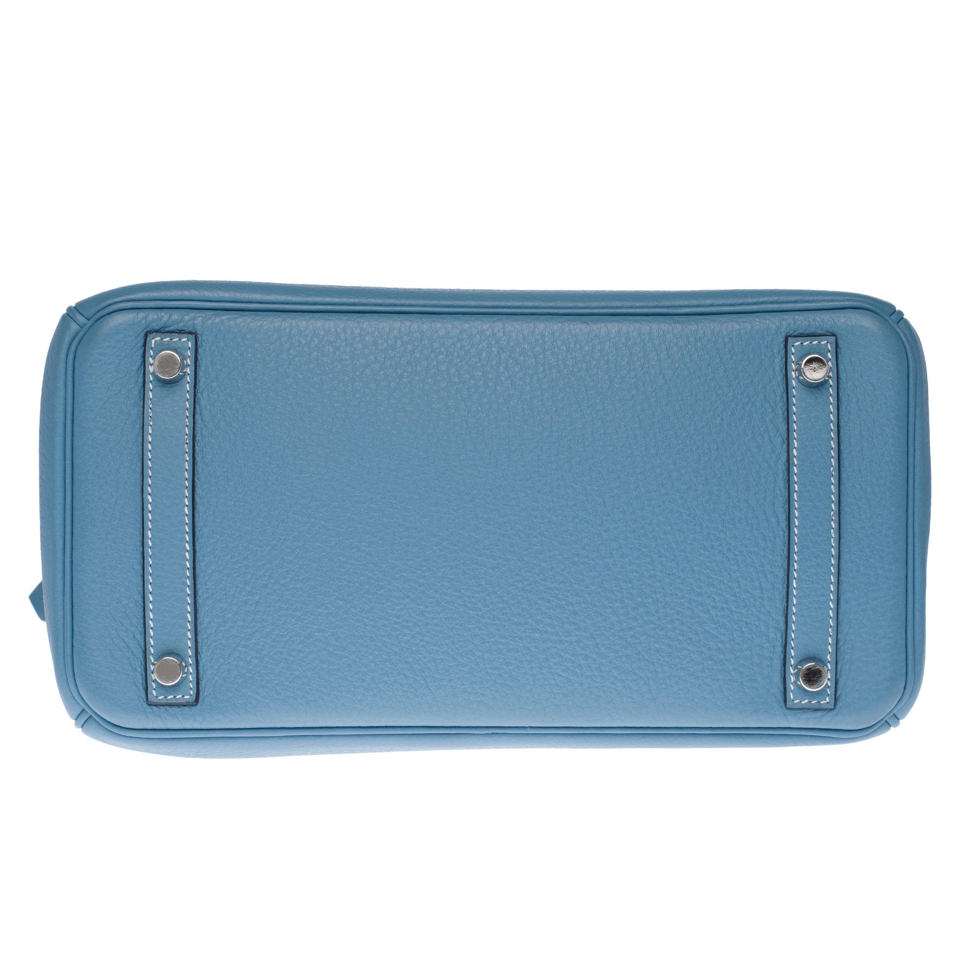 Hermès Birkin 30 handbag in Togo blue jean leather, PHW 5