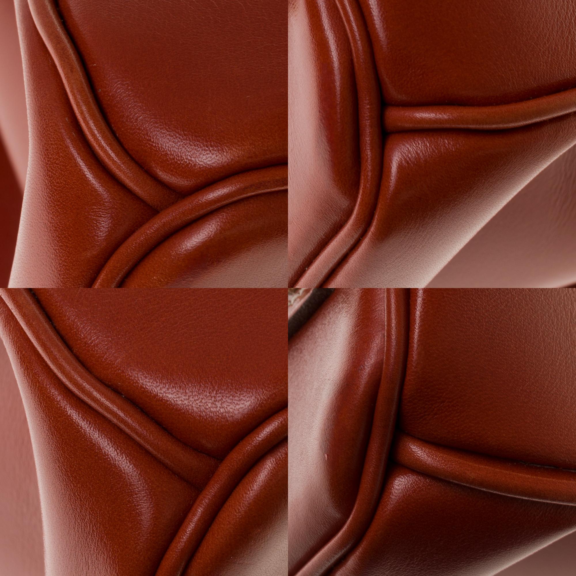 RARE Hermès Birkin 30 handbag in brick box calf leather and gold hardware 3