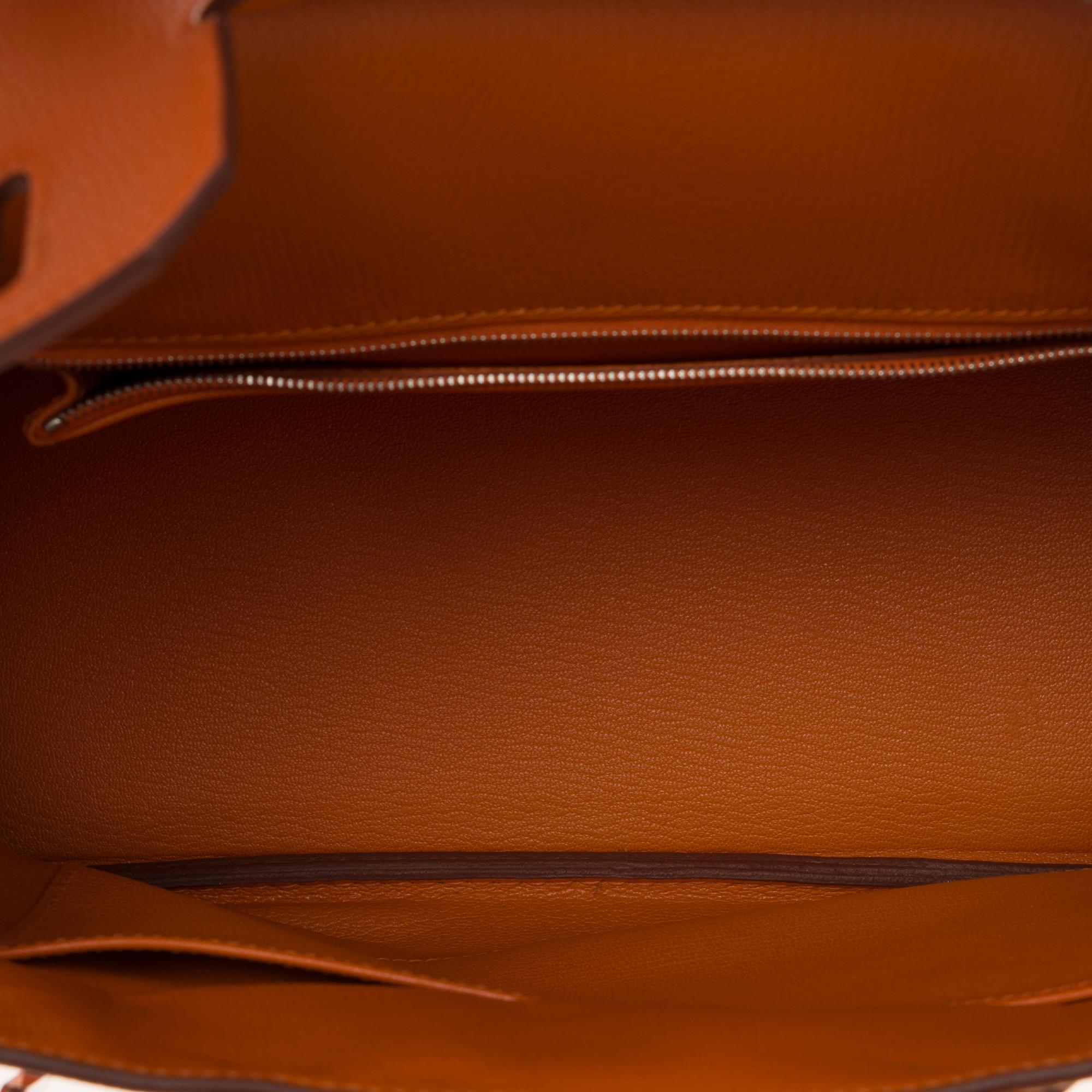 Hermès Birkin 30 handbag in Togo orange leather, PHW, new condition  2