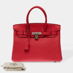 Hermès Birkin 30 Handbag Red