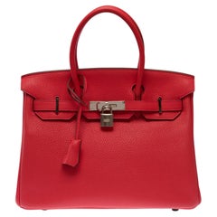 Hermès Birkin 30 Handbag Red