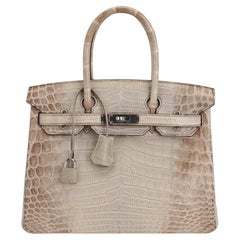 Hermès Birkin 30 Himalaya-Krokodilleder in „Gris Cendre“, Palladium, seltenes Sammlerstück