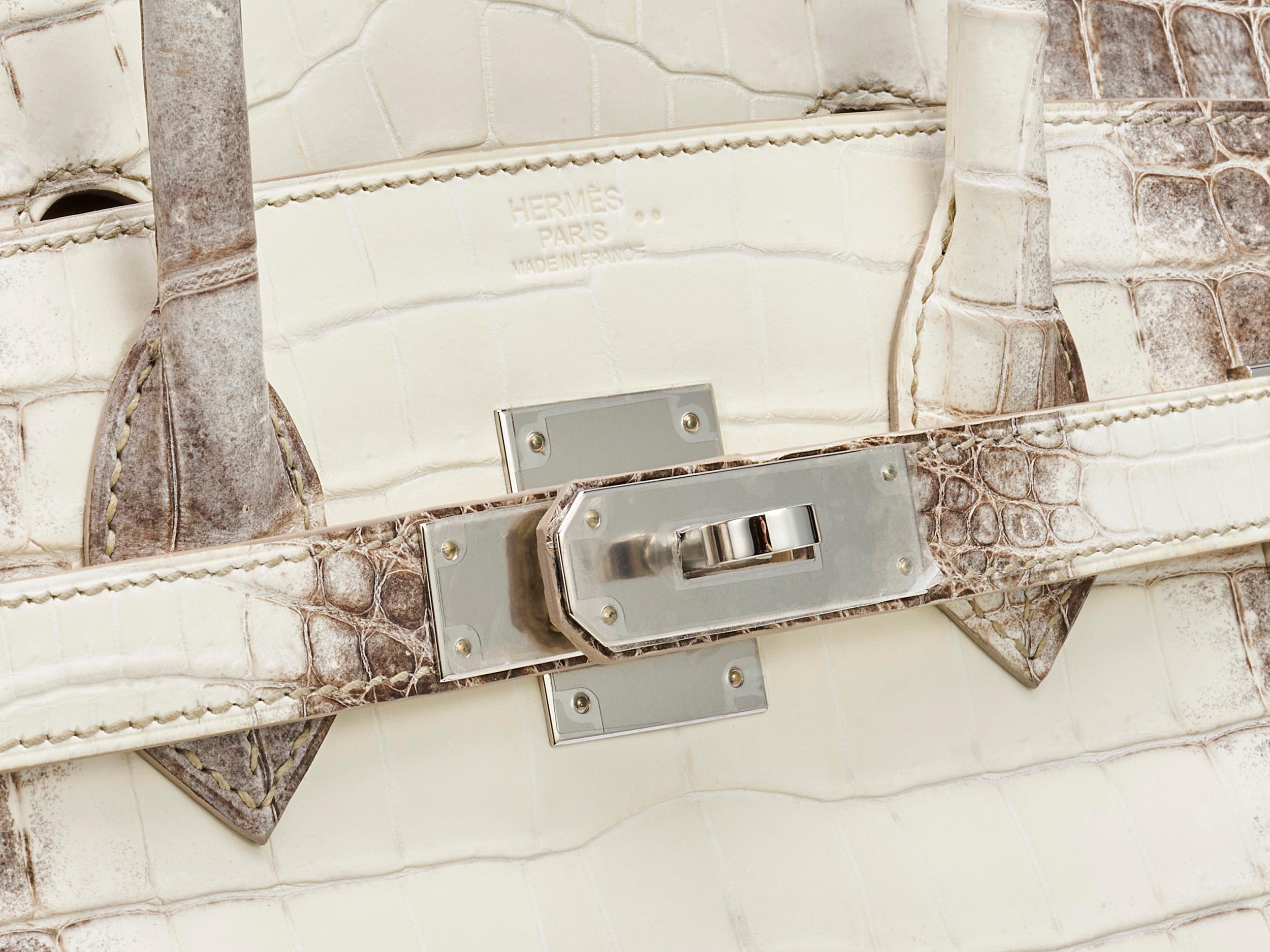 Hermès Birkin 30 Himalaya Krokodil Niloticus Palladium Hardware im Zustand „Neu“ im Angebot in Berlin, DE