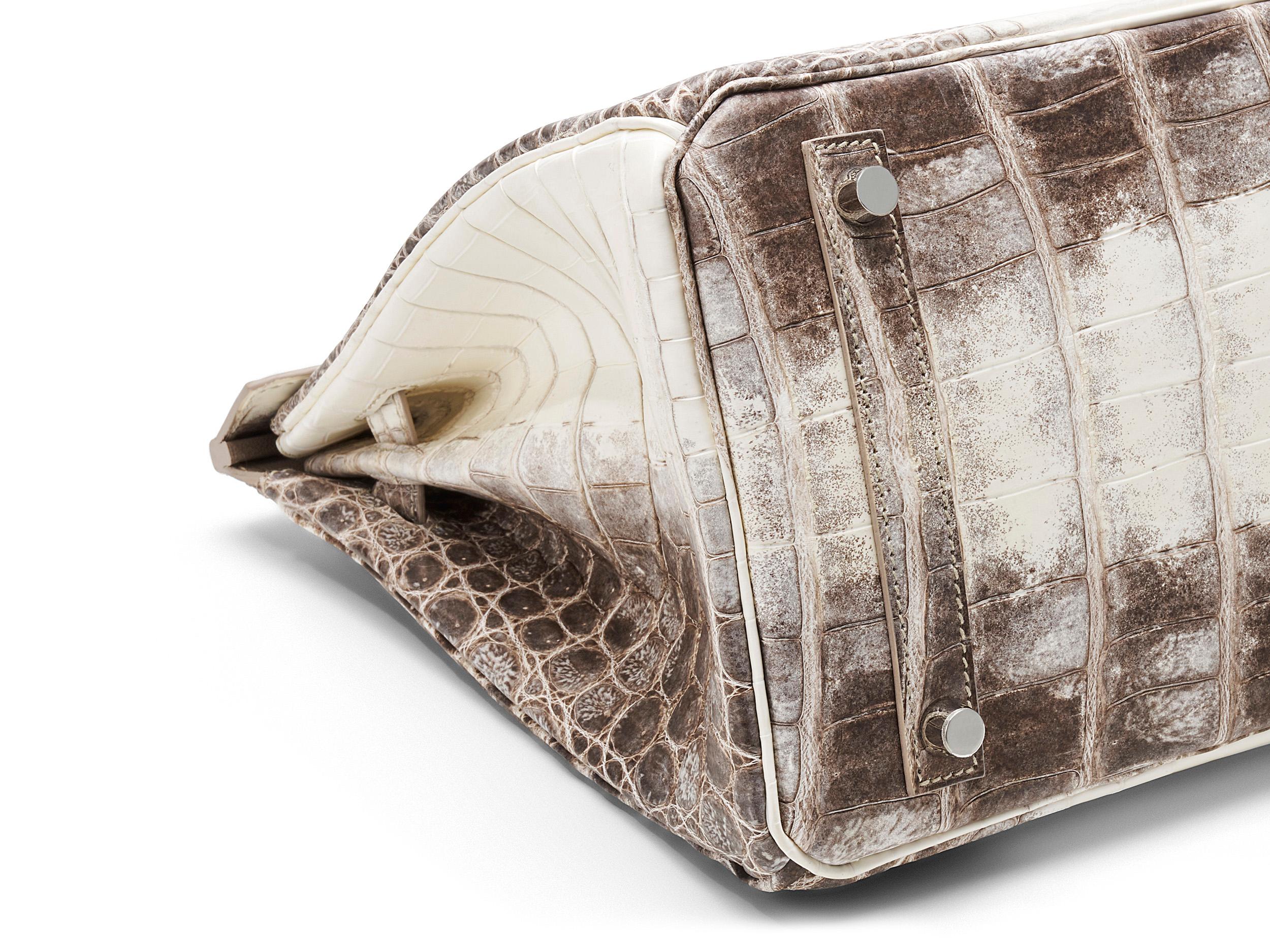 Hermès Birkin 30 Himalaya Krokodil Niloticus Palladium Hardware für Damen oder Herren im Angebot