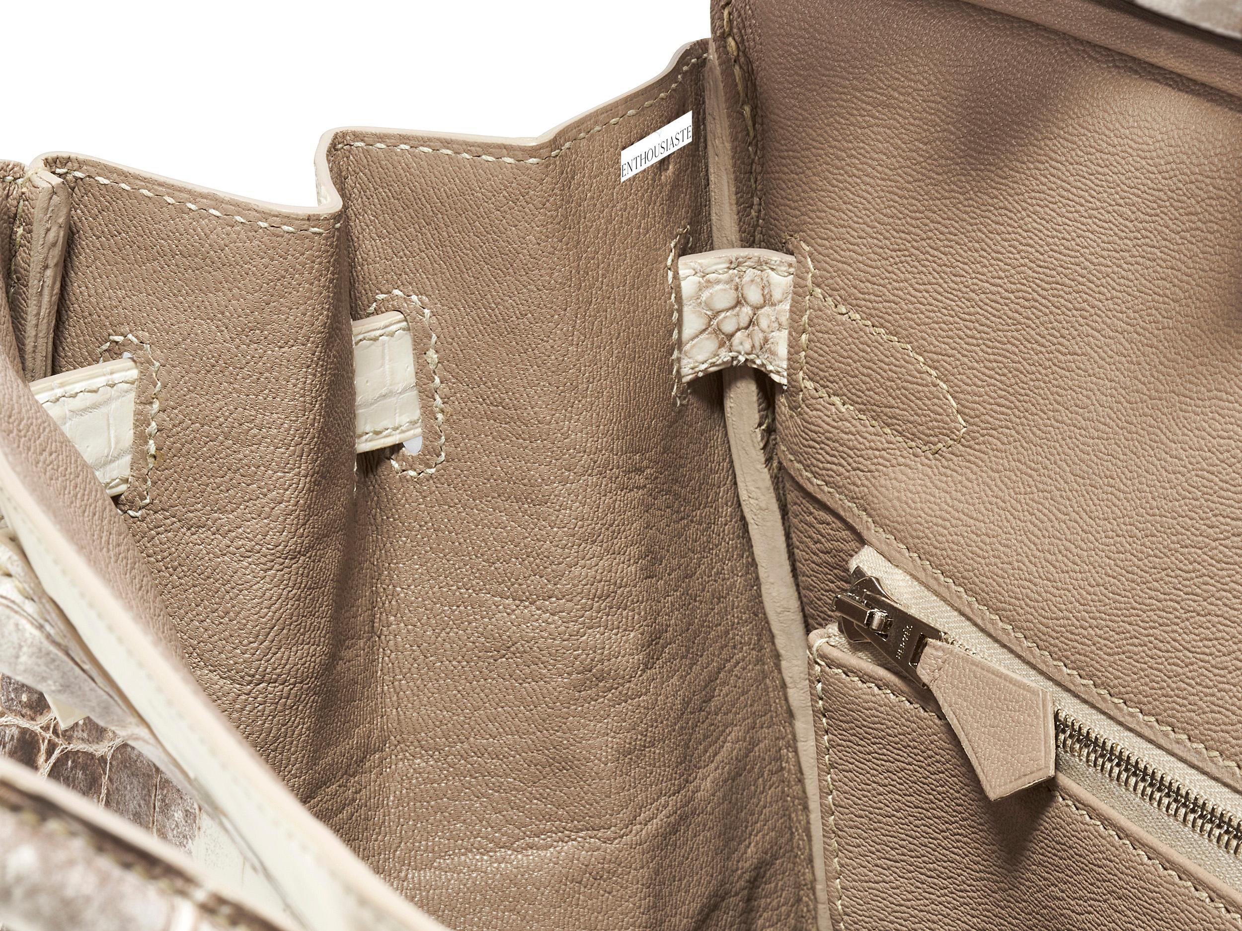 Hermès Birkin 30 Himalaya Krokodil Niloticus Palladium Hardware im Angebot 2