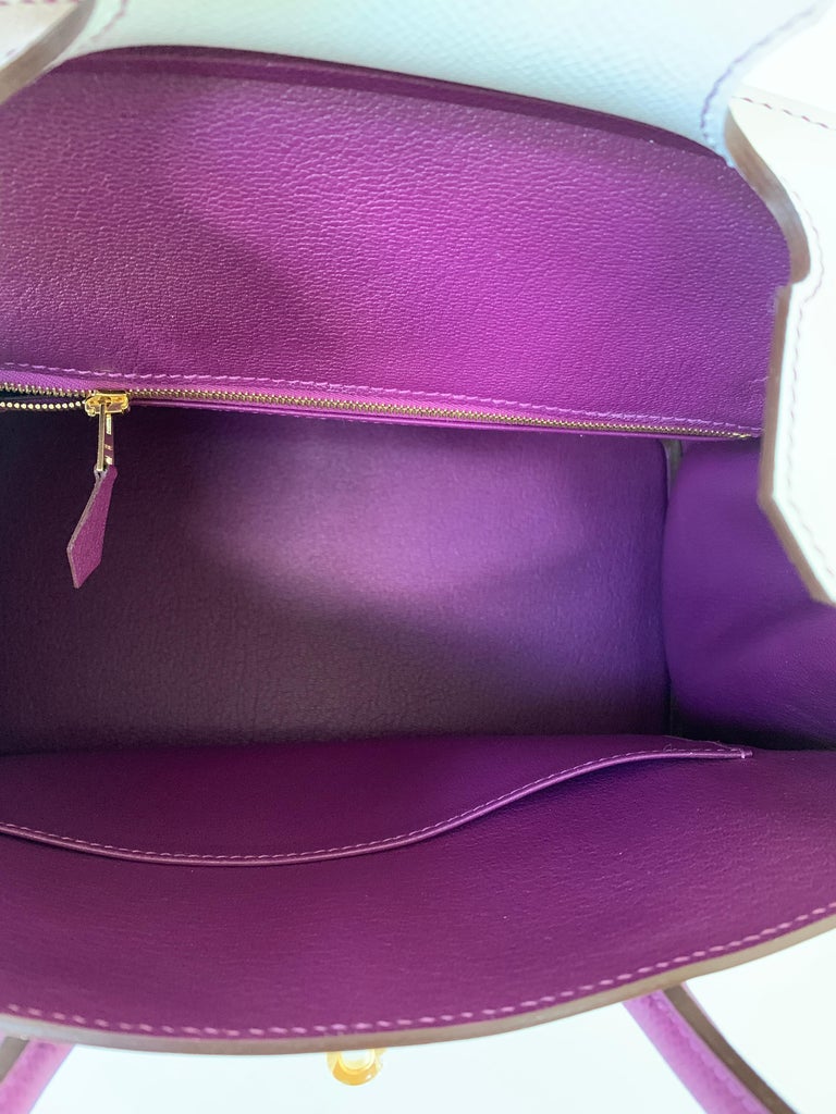 Hermes Birkin 30 Anemone Purple Epsom Leather Bag
