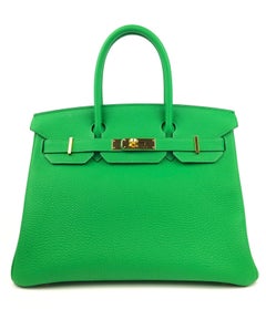 Hermes Birkin 30 HSS Special Order Bamboo Green Vert Olive Gold Hardware